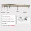 Flexible Bendable Sliding Curtain Track System Ceiling Mounted/ Wall Mount, Aluminum Heavy Duty Room Divider Curtain Rod for Shower Room/ Balcony Hotel/ Camper/ Bay Window ( Color : Ceiling Mount , Si view 2