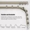 Flexible Bendable Sliding Curtain Track System Ceiling Mounted/ Wall Mount, Aluminum Heavy Duty Room Divider Curtain Rod for Shower Room/ Balcony Hotel/ Camper/ Bay Window ( Color : Ceiling Mount , Si view 3