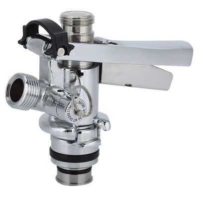 Keg Coupler, Stainless Steel U Type Beer Keg Tap Coupler Dispenser D System Accessory for Home Bar Restaurant Brewing