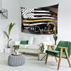 SwpWab Number 911 Dispatcher Thin Gold Yellow Line Dispatch American Flag Home Decoration Tapestries Placed In The Living Room Bedroom Keep Full Load view 3