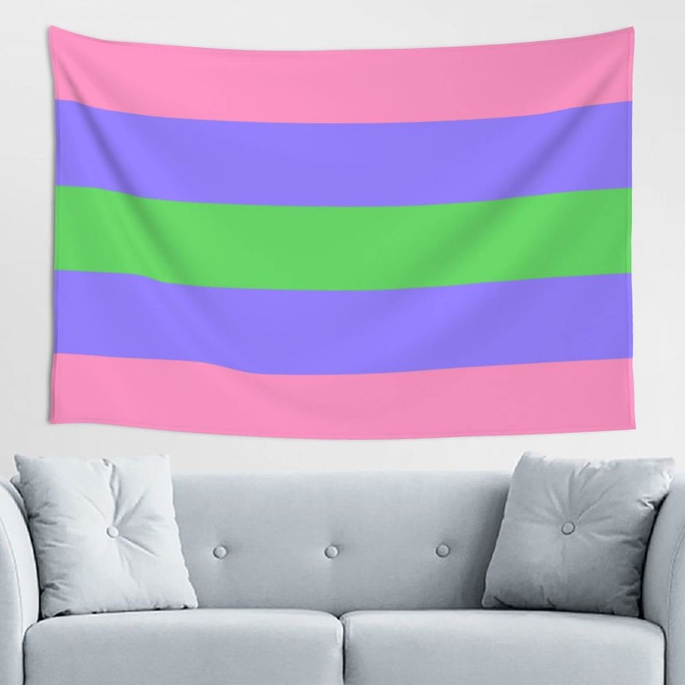 SwpWab Trigender Pride Flag LGBTQ Home Decoration Tapestries Placed In The Living Room Bedroom Keep Full Load