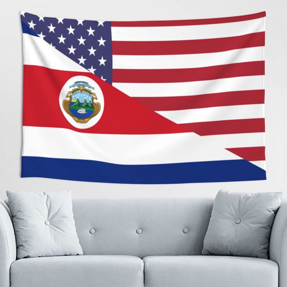 SwpWab Costa Rica American Flag Home Decoration Tapestries Placed In The Living Room Bedroom Keep Full Load