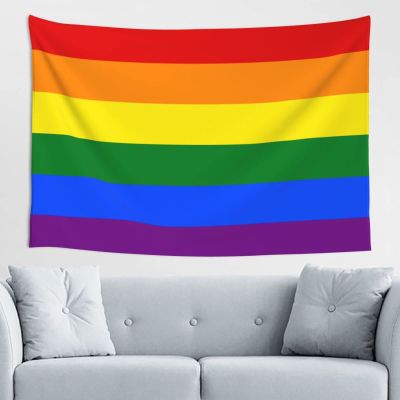 SwpWab Traditional Gay Pride Flag LGBTQ Home Decoration Tapestries Placed In The Living Room Bedroom Keep Full Load