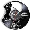 30 Cm Wall Clock Golfer with Golf Cart Vinyl Record Wall Clock Sports and Leisure Activities Art Wall Clock Toddlers Room Decoration Golfer Gifts view 1