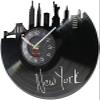 30cm Wall Clock New York Skyline Vinyl Clock Silent Sports Clock Statue of Liberty New York Gift Living Room Art Deco American Patriot Gift view 2
