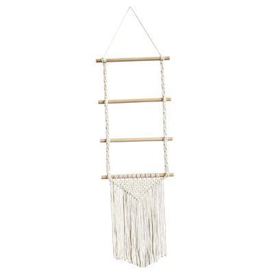 Hangers Girls Organizer Bow Hanging Accessories Holder Wall Headband Clip Scarf Bows Storage Wooden Macrame Hair Clips Room Decor for Scrunchies Ornament Home Decor
