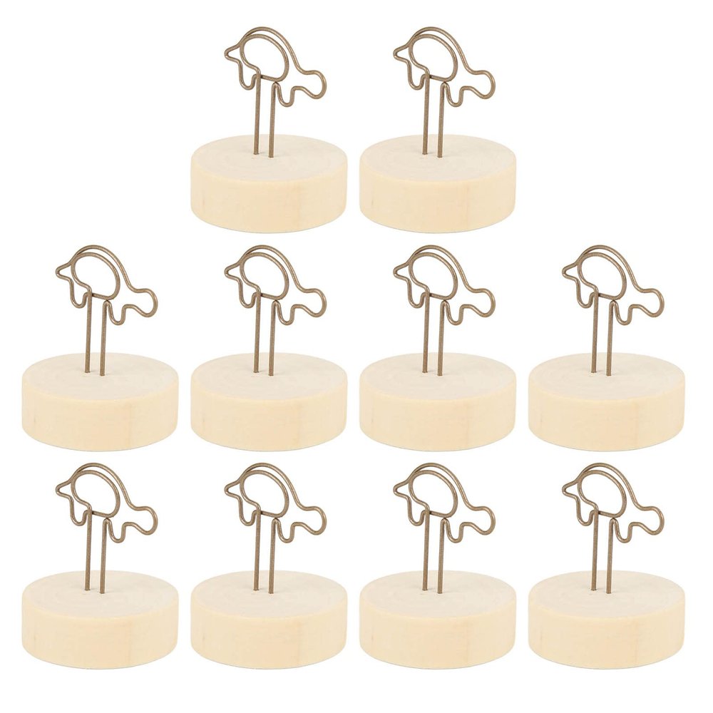 Kadimendium Name Card Holder, Simple Cute Turtle Shape Antique Table Number Holder Log Base for Dining Table for Christmas Party for Festival