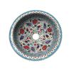 Ceramic Broad Basin Bowl Sink, Bathroom drop-in sink, Countertop Washbasin, Table top sink, Handmade pottery Wash Stand, Handcraft Basin view 2