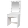 BNNP Dressing Table Makeup Table Single Dresser with Large Mirror Vanity Table 1 Large Drawer White Dressing Table Makeup Table Vanity Table view 3