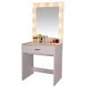 BNNP Dressing Table Makeup Table Single Dresser with Large Mirror Vanity Table 1 Large Drawer White Dressing Table Makeup Table Vanity Table view 4