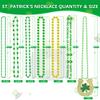 EOBOH 48PCS St Patricks Day Necklace Accessories, 7 Kinds of St. Patricks Beads, Irish Shamrock Beer Mug Coins Pendants Beads Necklace, St Patricks Necklaces Bulk for Parade Party Supplies Favors view 2