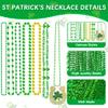 EOBOH 48PCS St Patricks Day Necklace Accessories, 7 Kinds of St. Patricks Beads, Irish Shamrock Beer Mug Coins Pendants Beads Necklace, St Patricks Necklaces Bulk for Parade Party Supplies Favors view 3