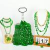 EOBOH 48PCS St Patricks Day Necklace Accessories, 7 Kinds of St. Patricks Beads, Irish Shamrock Beer Mug Coins Pendants Beads Necklace, St Patricks Necklaces Bulk for Parade Party Supplies Favors view 4