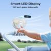 SWEETFULL Portable Stroller Fan with LED Display, 4 Speed Rechargeable Mini Clip On Fan, 360 Rotate Flexible Tripod Better Cooling Small Baby Fan for Car Seat Crib Travel Bike Treadmill (White) view 2