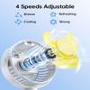 SWEETFULL Portable Stroller Fan with LED Display, 4 Speed Rechargeable Mini Clip On Fan, 360 Rotate Flexible Tripod Better Cooling Small Baby Fan for Car Seat Crib Travel Bike Treadmill (White) view 3