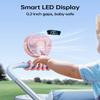 SWEETFULL Portable Stroller Fan with LED Display, 4 Speed Rechargeable Mini Clip On Fan, 360 Rotate Flexible Tripod Better Cooling Small Baby Fan for Car Seat Crib Travel Bike Treadmill (Pink) view 2