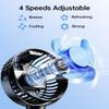 SWEETFULL 4000mAh Portable Stroller Fan with LED Display, 4 Speed Rechargeable Mini Clip On Fan, 360 Rotate Flexible Tripod Better Cooling Small Baby Fan for Car Seat Crib Travel Treadmill view 3