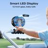 SWEETFULL 4000mAh Portable Stroller Fan with LED Display, 4 Speed Rechargeable Mini Clip On Fan, 360 Rotate Flexible Tripod Better Cooling Small Baby Fan for Car Seat Crib Travel Treadmill view 4