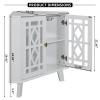 Scurrty 32'' Corner Shelf Stand, Small Corner Table Sideboard Cabinet with 2 Doors and 2-Tier Shelves, Free-Standing Storage Organizer for Living Room, Dining Room & Bathroom (White) view 2