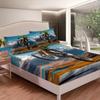 Erosebridal Motocross Sheet Set Twin Size Dirt Bike Bed Sheets for Teens Youth Motorcycle Rider Bedding Set Bedroom Decor Snow Mountain Landscape Fitted Sheet + Top Sheet + 1 Pillow Sham Deep Pocket view 4