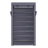 10 Tiers Shoe Rack with Dustproof Cover Closet Shoe Storage Cabinet Organizer Gray view 1
