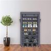 10 Tiers Shoe Rack with Dustproof Cover Closet Shoe Storage Cabinet Organizer Gray view 2