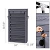 10 Tiers Shoe Rack with Dustproof Cover Closet Shoe Storage Cabinet Organizer Gray view 3