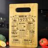 53th Birthday Gifts For Women or Men, Back In 1973 Cutting Board 53th Birthday Decorations, 53 Year Old Anniversary Birthday Gifts view 1