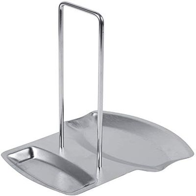 1Pc Home Kitchen Pan Pot Rack Stainless Steel Utensils Lid Cover Spoon Rest Holder Pot Lid Shelf Cooking Rack Pan Cover Stand Storage Tools