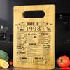 33th Birthday Gifts For Women or Men, Back In 1993 Cutting Board 33th Birthday Decorations, 33 Year Old Anniversary Birthday Gifts view 1