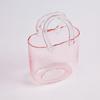 BestAlice Purse Vase for Flowers, Glass Bag Vase with Fish Bowl, Handbag Unique Flower Vase Decorative, Clear Glass Vase with Handles in Purse Shape for Decor, Cute Vase for Centerpieces Home Office view 1