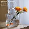 BestAlice Purse Vase for Flowers, Glass Bag Vase with Fish Bowl, Handbag Unique Flower Vase Decorative, Clear Glass Vase with Handles in Purse Shape for Decor, Cute Vase for Centerpieces Home Office view 4