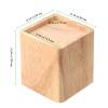 TAICHEUT 6 Pack Wood Bed Risers, 4 Inch Natural Square Dark Wood Furniture Lifters, Heavy Duty Wood Extenders for Beds, Tables, Sofas, Dressers, Bookcases, Create Storage Space view 2