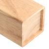 TAICHEUT 6 Pack Wood Bed Risers, 4 Inch Natural Square Dark Wood Furniture Lifters, Heavy Duty Wood Extenders for Beds, Tables, Sofas, Dressers, Bookcases, Create Storage Space view 3