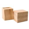TAICHEUT 6 Pack Wood Bed Risers, 4 Inch Natural Square Dark Wood Furniture Lifters, Heavy Duty Wood Extenders for Beds, Tables, Sofas, Dressers, Bookcases, Create Storage Space view 4