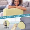 Roytub Couch Arm Covers, Sofa Arm Covers, Stretch Armrest Cover for Sofas, Armchair, Loveseat, Recliner, Sofa armrest Cover, Arm Chair Covers Set of 2(Medium, Light Yellow) view 3