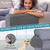 Roytub Stretch Couch Arm Covers, Breathable Armrest Covers for Sofas and Chairs Arm Cover Keep Your Home Clean, Sofa Arm Cover can Decorate and Protect Your Sofa(2 PCS, Grey) view 3