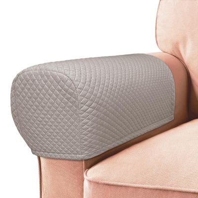 Roytub Stretch Couch Arm Covers, Breathable Armrest Cover for Sofas and Chairs Armrest Cover Keep Home Clean, Scratch-Resistant Sofa Arm Covers Protect and Decorate Your Sofa(Medium, Taupe, 2PCS)