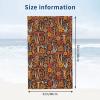 BZAXXQI Brown and Orange Mushrooms and Flowers Bath Towels,Mushrooms Beach Towel Quick Dry Bath Towels Soft Bath Towel for Swimming Camping Hotel Sports Bathroom view 3