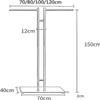 Heavy Duty Garment Racks for Hanging Clothes, Freestanding Metal Hanger Rack, Easy Assemble (70cm) view 2