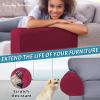 Roytub Stretch Couch Arm Covers, Breathable Armrest Covers for Sofas and Chairs - Scratch-Resistant, Protect and Decorate Your Sofa (Medium, Burgundy, 2PCS) view 3