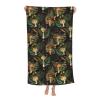 BZAXXQI Mushrooms Forest On Black Bath Towels,Mushrooms Beach Towel Quick Dry Bath Towels Soft Bath Towel for Swimming Camping Hotel Sports Bathroom view 1
