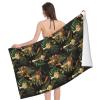 BZAXXQI Mushrooms Forest On Black Bath Towels,Mushrooms Beach Towel Quick Dry Bath Towels Soft Bath Towel for Swimming Camping Hotel Sports Bathroom view 2