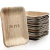 Didaey 150 Pcs 6 Inch Palm Leaf Square Bamboo Plates Disposable Wood Dinnerware Set Leaf Plates for Weddings Catering Events Birthday Summer Party view 1