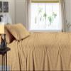 600 Thread Count 100% Long Staple Egyptian Cotton Soft Combed, 4 Piece Sheets Set, Smooth & Soft Sateen Weave, Luxury Hotel Collection Bedding, Deep Pocket Fitted (RV King, Taupe Stripe) view 2