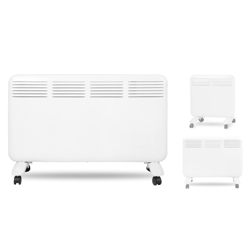 Electric Space Heater Indoor Convection Heater Touch Adjustable Thermostat Smart Energy Saving Portable with Wheels Wall Mount/Rolling ETL for Bedroom Living Room Bathroom Home (1500W)