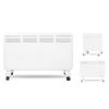 Electric Space Heater Indoor Convection Heater Touch Adjustable Thermostat Smart Energy Saving Portable with Wheels Wall Mount/Rolling ETL for Bedroom Living Room Bathroom Home (1500W) view 1