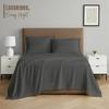 600 Thread Count 100% Cotton Soft Combed, 4 Piece Sheets Set, Smooth & Soft Sateen Weave, Luxury Hotel Collection Bedding, Deep Pocket Fitted (Twin, Dark Grey Solid) view 3