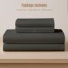 600 Thread Count 100% Cotton Soft Combed, 4 Piece Sheets Set, Smooth & Soft Sateen Weave, Luxury Hotel Collection Bedding, Deep Pocket Fitted (Twin, Dark Grey Solid) view 4