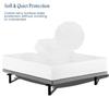 Dee's Collection King 39" Waterproof Mattress Protector Pad Cover Top Split Fitted Style Super Soft Terry Fabric White Fits Up to 15" Inch Deep Pocket Easy Washable Vinyl-Free view 3